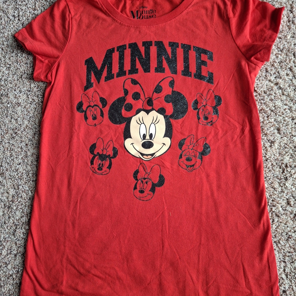 Disney Red Minnie Mouse Short Sleeve Tee
